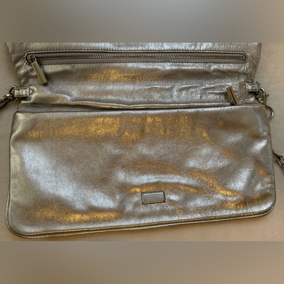 Tory Burch Silver Metallic Crossbody/Clutch Shoulder Bag - Picture 5 of 15